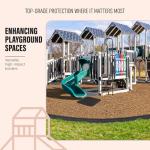 Playsafer 72" Long Commercial Flexible Heavy Duty Rubber Playground Border (Black, 4 Inches Tall)