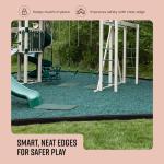 Playsafer 72" Long Commercial Flexible Heavy Duty Rubber Playground Border (Black, 4 Inches Tall)