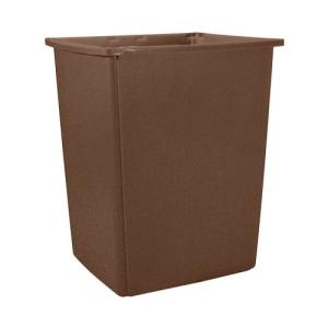 Rubbermaid Commercial Products Glutton® Trash Can, 56 GAL, Brown, Indoor/Outdoor Plastic Waste Container for Sidewalk/Playground