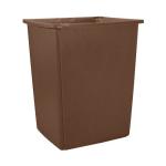 Rubbermaid Commercial Products Glutton® Trash Can, 56 GAL, Brown, Indoor/Outdoor Plastic Waste Container for Sidewalk/Playground