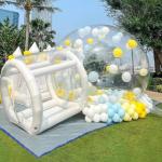 Eachup 10FT Inflatable Balloon House for Kids Adults,TPU White Commercial Inflatable Bubble House Ball Pit,Bubble Tent Dome Playground Set with Double Blower for Backyard Birthday Wedding Party