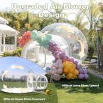 Eachup 10FT Inflatable Balloon House for Kids Adults,TPU White Commercial Inflatable Bubble House Ball Pit,Bubble Tent Dome Playground Set with Double Blower for Backyard Birthday Wedding Party