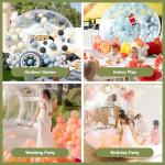 Eachup 10FT Inflatable Balloon House for Kids Adults,TPU White Commercial Inflatable Bubble House Ball Pit,Bubble Tent Dome Playground Set with Double Blower for Backyard Birthday Wedding Party