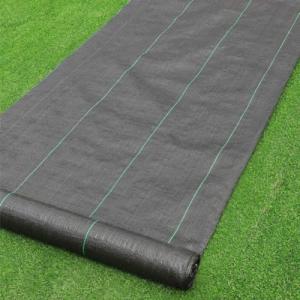 Barrier Landscape Fabric 4 x 250 Ft., Commercial Ground Cover Fabric Block, Gardening Fabric Mat, Black Heavy Duty Garden Cloth Felt for Flower Bed, Patio, Orchard, and Playground, 5oz/sq.yd