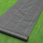 Barrier Landscape Fabric 4 x 250 Ft., Commercial Ground Cover Fabric Block, Gardening Fabric Mat, Black Heavy Duty Garden Cloth Felt for Flower Bed, Patio, Orchard, and Playground, 5oz/sq.yd