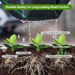 Barrier Landscape Fabric 4 x 250 Ft., Commercial Ground Cover Fabric Block, Gardening Fabric Mat, Black Heavy Duty Garden Cloth Felt for Flower Bed, Patio, Orchard, and Playground, 5oz/sq.yd