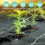 Barrier Landscape Fabric 4 x 250 Ft., Commercial Ground Cover Fabric Block, Gardening Fabric Mat, Black Heavy Duty Garden Cloth Felt for Flower Bed, Patio, Orchard, and Playground, 5oz/sq.yd