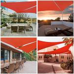Yescom 2 Packs 28'x28'x28' Triangle Sun Shade Sail Watermelon Red 97% UV Block Commercial Events Carpark Swimming Pool Camping Beach Picnic Playground Outdoor Building Canopy
