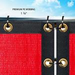 Houssity Red 5' x 7' Balcony Deck Fence Privacy Screen Cover Panel Shade Cloth Fabric for Chain Link Fence Patio Pool Railing Driveway Walkway Porch Playground Dog Kennel Residence Commercial Use