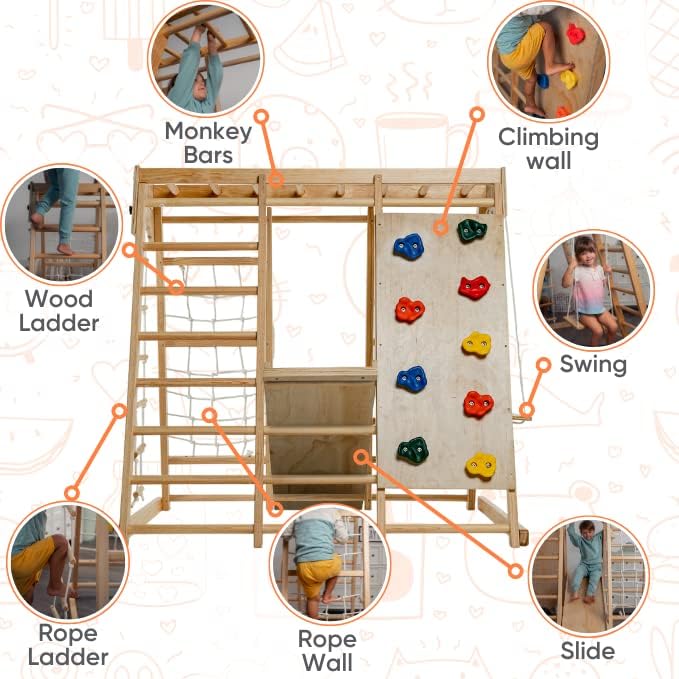 6-in-1 Indoor Playground Jungle Gym for Daycares