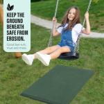 Playsafer Heavy Duty Commercial Grade Rubber Playground Safety Mat - Playground Protection Mat for Swings and Slides - 54" Long X 32" Wide x 2" Thick (Green)