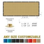 Houssity Beige 2' x 40' Balcony Deck Fence Privacy Screen Cover Panel Shade Cloth Fabric for Chain Link Fence Patio Pool Railing Driveway Walkway Porch Playground Dog Kennel Residence Commercial Use