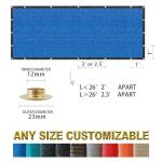 Houssity Blue 2' x 26' Balcony Deck Fence Privacy Screen Cover Panel Shade Cloth Fabric for Chain Link Fence Patio Pool Railing Driveway Walkway Porch Playground Dog Kennel Residence Commercial Use