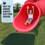 Playsafer Heavy Duty Commercial Rubber Playground Mat for Slides and Swings | 1.5" Thick | 36" X 36" Square Mat (Green, 1 Pack)