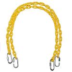Playkids 66" Fully Coated Chains (Commercial/Residential Grade) + Free Quick Links for Swing Set Playground (Yellow)