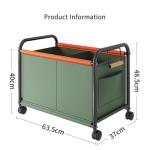 Tennis Racquet Commercial Holder Cart With Wheels School Playground Floor Standing Tennis Racket Large Storage Rack Tennis Racket Stand Utility Paddle Stand(B,63.5*37*48.5cm/25*14.6*19in)