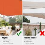 Yescom 1 Pack 25'x25'x25' Triangle Sun Shade Sail Bright Orange 97% UV Block Commercial Events Carpark Swimming Pool Camping Beach Picnic Playground Outdoor Building Canopy