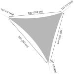 Yescom 1 Pack 25'x25'x25' Triangle Sun Shade Sail Bright Orange 97% UV Block Commercial Events Carpark Swimming Pool Camping Beach Picnic Playground Outdoor Building Canopy