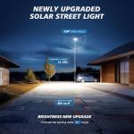 Sunwish Solar Street Lights Outdoor 6500K Parking Lot Lights Commercial Dusk to Dawn, Solar Lights Outdoor Motion Sensor Waterproof IP66 for Playground Yard(2 Pack)