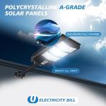 Sunwish Solar Street Lights Outdoor 6500K Parking Lot Lights Commercial Dusk to Dawn, Solar Lights Outdoor Motion Sensor Waterproof IP66 for Playground Yard(2 Pack)