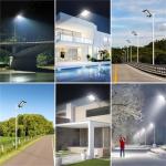 Outdoor Solar Street Light Light, 800pcs Super Bright LED Beads Commercial Parking Lot Light, Solar Security Floodlight Motion Sensor Solar LED Light for Yard, Gate, Basketball Court, Road, Playground