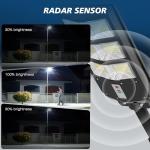 Sunwish Solar Street Lights Outdoor 6500K Parking Lot Lights Commercial Dusk to Dawn, Solar Lights Outdoor Motion Sensor Waterproof IP66 for Playground Yard(2 Pack)