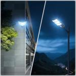 Sunwish Solar Street Lights Outdoor 6500K Parking Lot Lights Commercial Dusk to Dawn, Solar Lights Outdoor Motion Sensor Waterproof IP66 for Playground Yard(2 Pack)