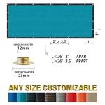 Houssity Turquoise 5' x 37' Balcony Deck Fence Privacy Screen Cover Panel Shade Cloth Fabric for Chain Link Fence Patio Pool Railing Walkway Porch Playground Dog Kennel Residence Commercial Use