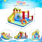 JoySheng Castle Mega Bounce House with Slide | 7-in-1 Inflatable Playground for Kids 3-10 | Giant Jump Area, Ball Pit, Basketball Hoop | Commercial-Grade Blower Included