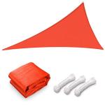 Yescom 1 Pack 25'x25'x25' Triangle Sun Shade Sail Watermelon Red 97% UV Block Commercial Events Carpark Swimming Pool Camping Beach Picnic Playground Outdoor Building Canopy