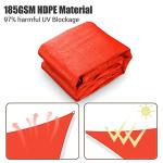 Yescom 1 Pack 25'x25'x25' Triangle Sun Shade Sail Watermelon Red 97% UV Block Commercial Events Carpark Swimming Pool Camping Beach Picnic Playground Outdoor Building Canopy