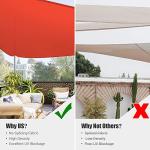 Yescom 1 Pack 25'x25'x25' Triangle Sun Shade Sail Watermelon Red 97% UV Block Commercial Events Carpark Swimming Pool Camping Beach Picnic Playground Outdoor Building Canopy
