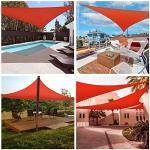 Yescom 1 Pack 25'x25'x25' Triangle Sun Shade Sail Watermelon Red 97% UV Block Commercial Events Carpark Swimming Pool Camping Beach Picnic Playground Outdoor Building Canopy