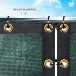 Houssity Green 3' x 2' Balcony Deck Fence Privacy Screen Cover Panel Shade Cloth Fabric for Chain Link Fence Patio Pool Railing Driveway Walkway Porch Playground Dog Kennel Residence Commercial Use