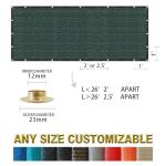 Houssity Green 3' x 2' Balcony Deck Fence Privacy Screen Cover Panel Shade Cloth Fabric for Chain Link Fence Patio Pool Railing Driveway Walkway Porch Playground Dog Kennel Residence Commercial Use