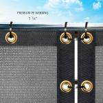 Houssity Grey 4' x 23' Balcony Deck Fence Privacy Screen Cover Panel Shade Cloth Fabric for Chain Link Fence Patio Pool Railing Driveway Walkway Porch Playground Dog Kennel Residence Commercial Use