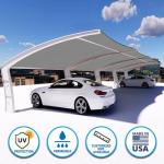 Houssity Grey 4' x 23' Balcony Deck Fence Privacy Screen Cover Panel Shade Cloth Fabric for Chain Link Fence Patio Pool Railing Driveway Walkway Porch Playground Dog Kennel Residence Commercial Use