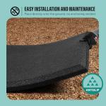 Playsafer Heavy Duty Commercial Grade Rubber Playground Safety Mat - Playground Protection Mat for Swings and Slides - 54" Long X 32" Wide x 2" Thick (Brown)