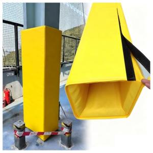 ZAQYCM Commercial Pole Wrap Column Cover for Metal Square Post, Black Brown Blue Orange Yellow Basement Garage Playground Safety Protection Padding 6ft Tall(Yellow,6.5"X6.5"(16.5X16.5CM))