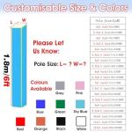 ZAQYCM Commercial Pole Wrap Column Cover for Metal Square Post, Black Brown Blue Orange Yellow Basement Garage Playground Safety Protection Padding 6ft Tall(Yellow,6.5"X6.5"(16.5X16.5CM))