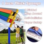 ZAQYCM Commercial Pole Wrap Column Cover for Metal Square Post, Black Brown Blue Orange Yellow Basement Garage Playground Safety Protection Padding 6ft Tall(Yellow,6.5"X6.5"(16.5X16.5CM))