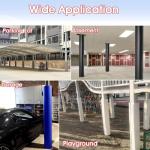 ZAQYCM Commercial Pole Wrap Column Cover for Metal Square Post, Black Brown Blue Orange Yellow Basement Garage Playground Safety Protection Padding 6ft Tall(Yellow,6.5"X6.5"(16.5X16.5CM))