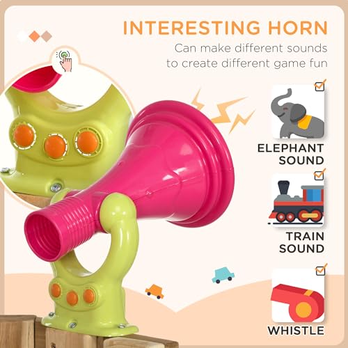 Outsunny 4-in-1 Wooden Swing Set, Kids Outdoor Playset