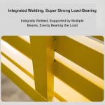 ZGWQR Garden Outdoor Bench, Galvanized Steel Integration Patio Bench for Lawn Yard Porch Garden Park Commercial Street School Playground(Yellow,80x40x100cm/31x16x39in)