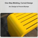 ZGWQR Garden Outdoor Bench, Galvanized Steel Integration Patio Bench for Lawn Yard Porch Garden Park Commercial Street School Playground(Yellow,80x40x100cm/31x16x39in)