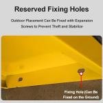 ZGWQR Garden Outdoor Bench, Galvanized Steel Integration Patio Bench for Lawn Yard Porch Garden Park Commercial Street School Playground(Yellow,80x40x100cm/31x16x39in)