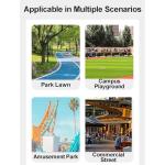 ZGWQR Garden Outdoor Bench, Galvanized Steel Integration Patio Bench for Lawn Yard Porch Garden Park Commercial Street School Playground(Yellow,80x40x100cm/31x16x39in)