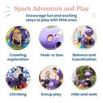 ECR4Kids Peek-A-Boo Caterpillar Tunnel, Purple Structure