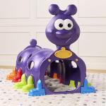 ECR4Kids Peek-A-Boo Caterpillar Tunnel, Purple Structure