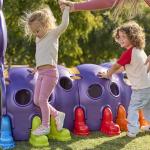 ECR4Kids Peek-A-Boo Caterpillar Tunnel, Purple Structure